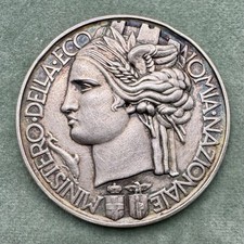 Medaglia argento premio Merito Concorso Silos Foraggio 1929 Fascismo Esposizione