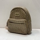 Calvin Klein Beige Monogram Logo Mini Backpack Bag Gold Hardware — photo 1