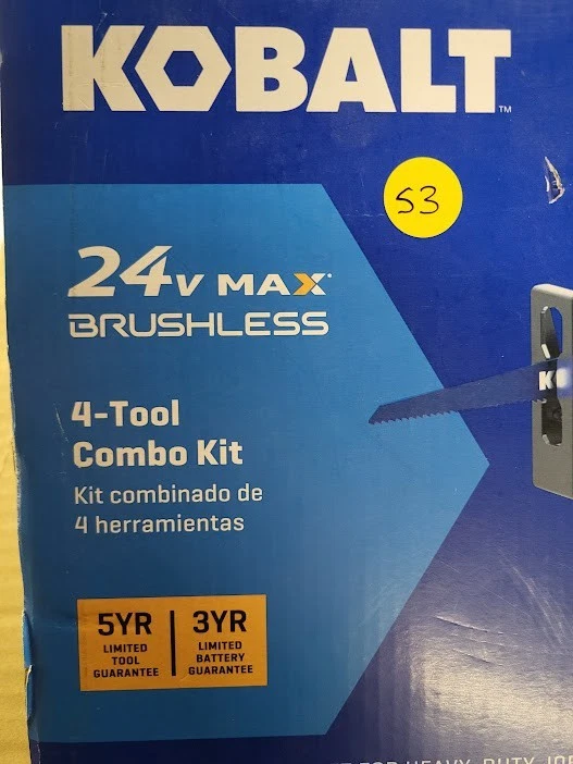 KOBALT  4 Tool 24 Volt Max Brushless Power Tool Combo Kit- - Image 4 of 4