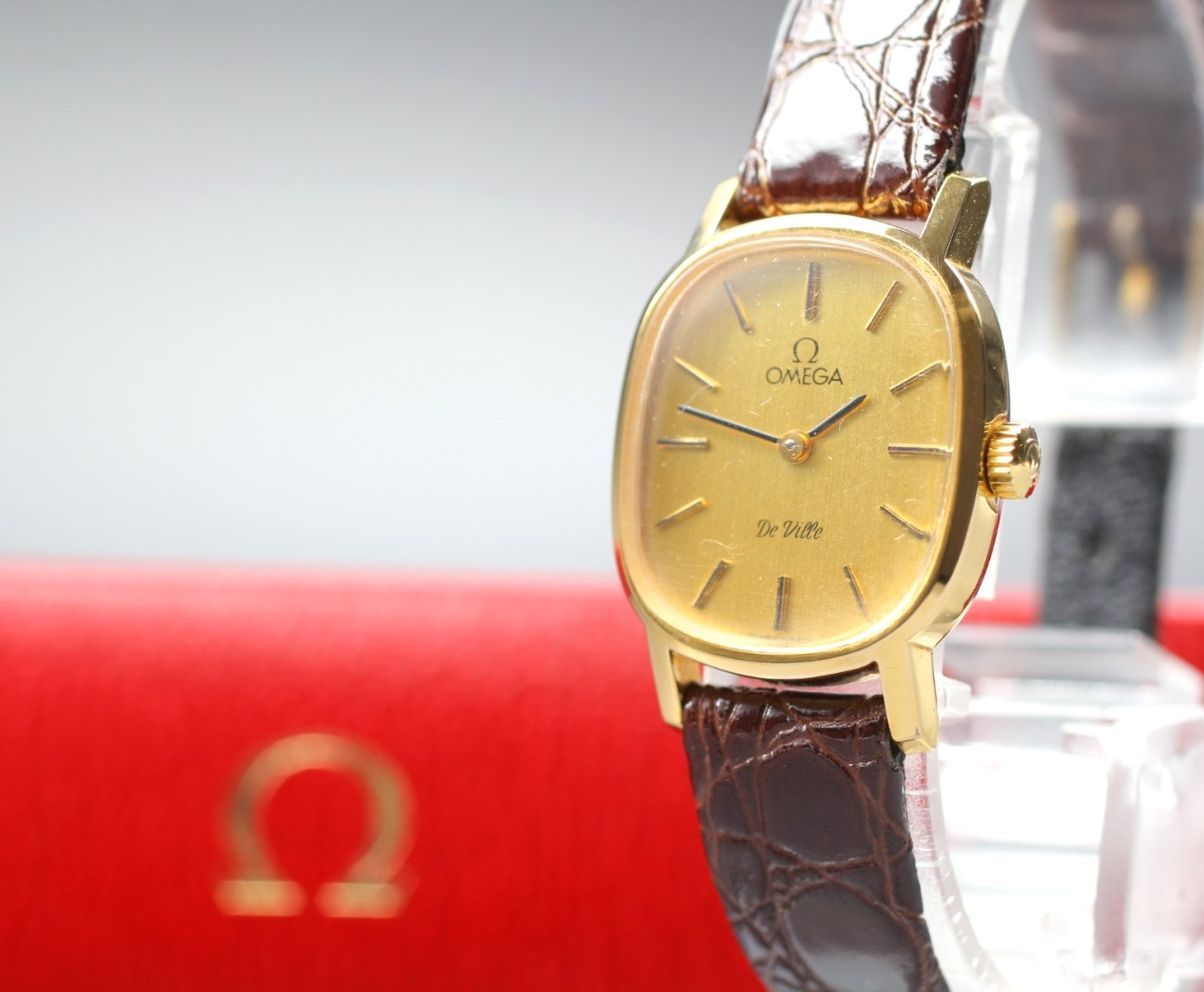 Vintage 1975 [Exc+5 / BOX] Omega De Ville Gold Cal.625 Manual Wind Gold Women's