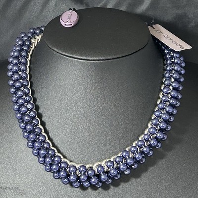 Jon Richard Chocker Necklace Purple / Blue Boxed tags