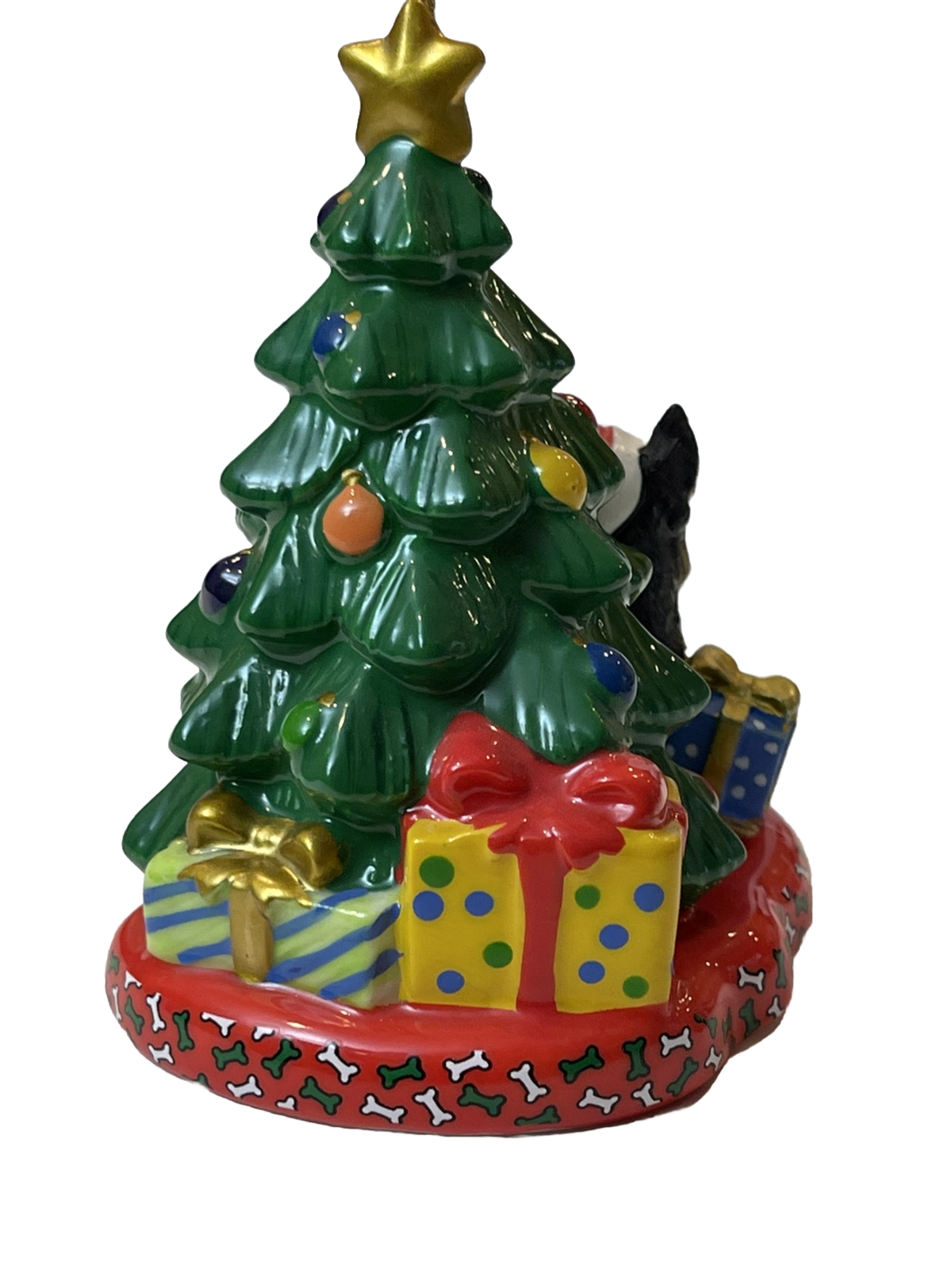 Danbury Mint 2015 Annual Black Chihuahua Ornament “Waiting For Santa