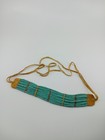 Turquoise Beaded and Leather Choker — photo 2