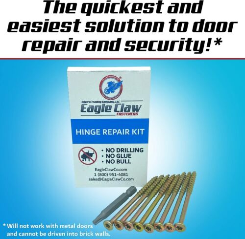 Sujetadores de garra de águila | Kit de reparación de bisagras puerta orificio de tornillo fácil hágalo usted mismo - Imagen 2 de 7