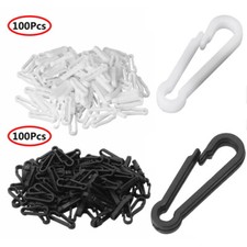100Pcs Plastic Snap Clip Hooks Mini Carabiner Buckle Paracord Straps Bag Clasps