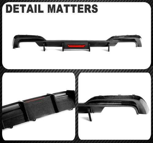 Difusor trasero de carbono difusor trasero para BMW Serie 3 G20 330i paquete M parachoques - Imagen 10 de 10