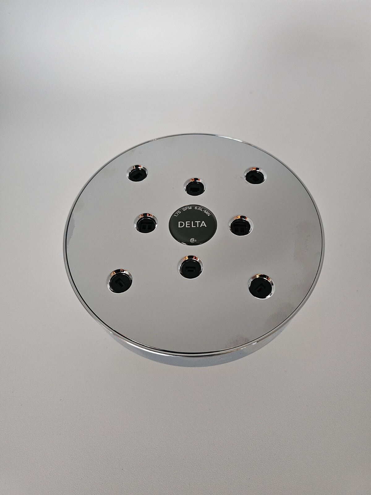 Delta Chrome Finish Shower Head Single Setting 1.75 GPM 6.6L/MIN X00092854