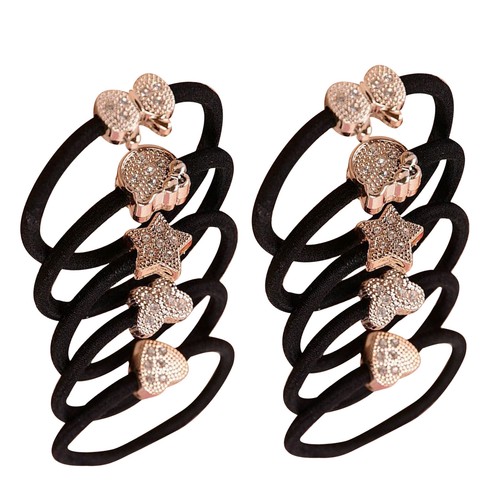 Cute Crystal Elastic Hair Ties Band Ropes Ring Ponytail Holder Accessories B