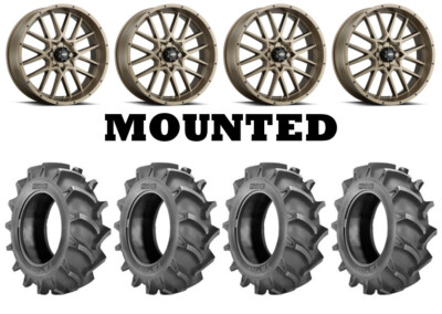 Kit 4 BKT TR 171 Tires 35x9.5-18 on ITP Hurricane Bronze Wheels POL
