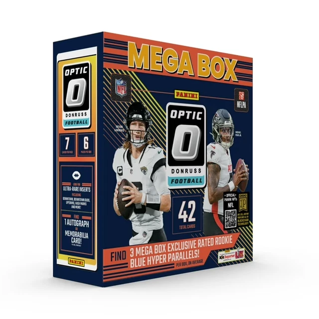 2024 Panini NFL Optic Donruss Football Trading Card Mega Box Sealed (&)