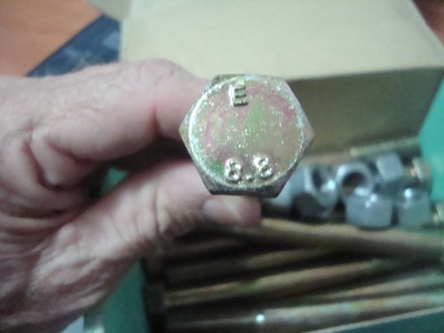 M16 x 160mm Hex Head Bolt , LOT of 10(X),yellow zinc Grade 8 hi-Tensile - Picture 2 of 7