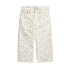 Polo Ralph Lauren Girls Floral Print Wide-Leg Jeans Multi Size 6X