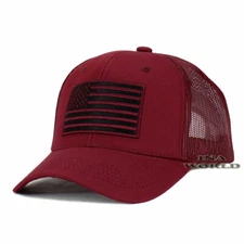 USA AMERICAN Flag Hat Tactical Military Snapback Mesh Trucker Baseball Cap