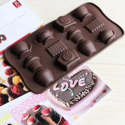 12 Hohlraum Kawaii Nachmittagstee Zeit Silikon Flexible Lebensmittelecht Form Backen Werkzeug