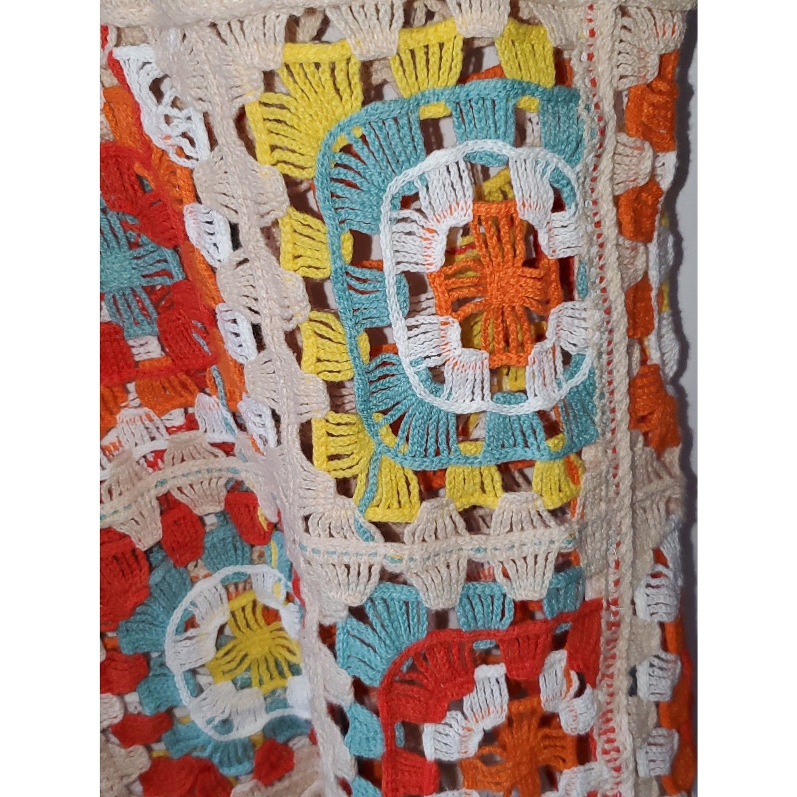 Cato Women's Plus Sized Granny Square Crocheted Vest Cottage Core Hippie 26/28 eBay