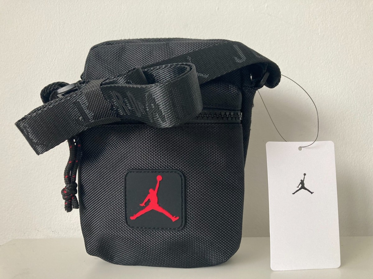 Michael Jordan nike logo crossbody bag in black red shoulder genuine new  unisex