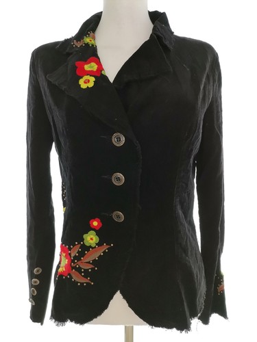 Manteau En Jean RTA Homme - Taille M - Noir - Manches Longues - Style Gothique - Occasion