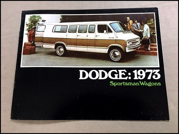 1973 Dodge Sportsman Wagon Van 12-page Original Car Sales Brochure