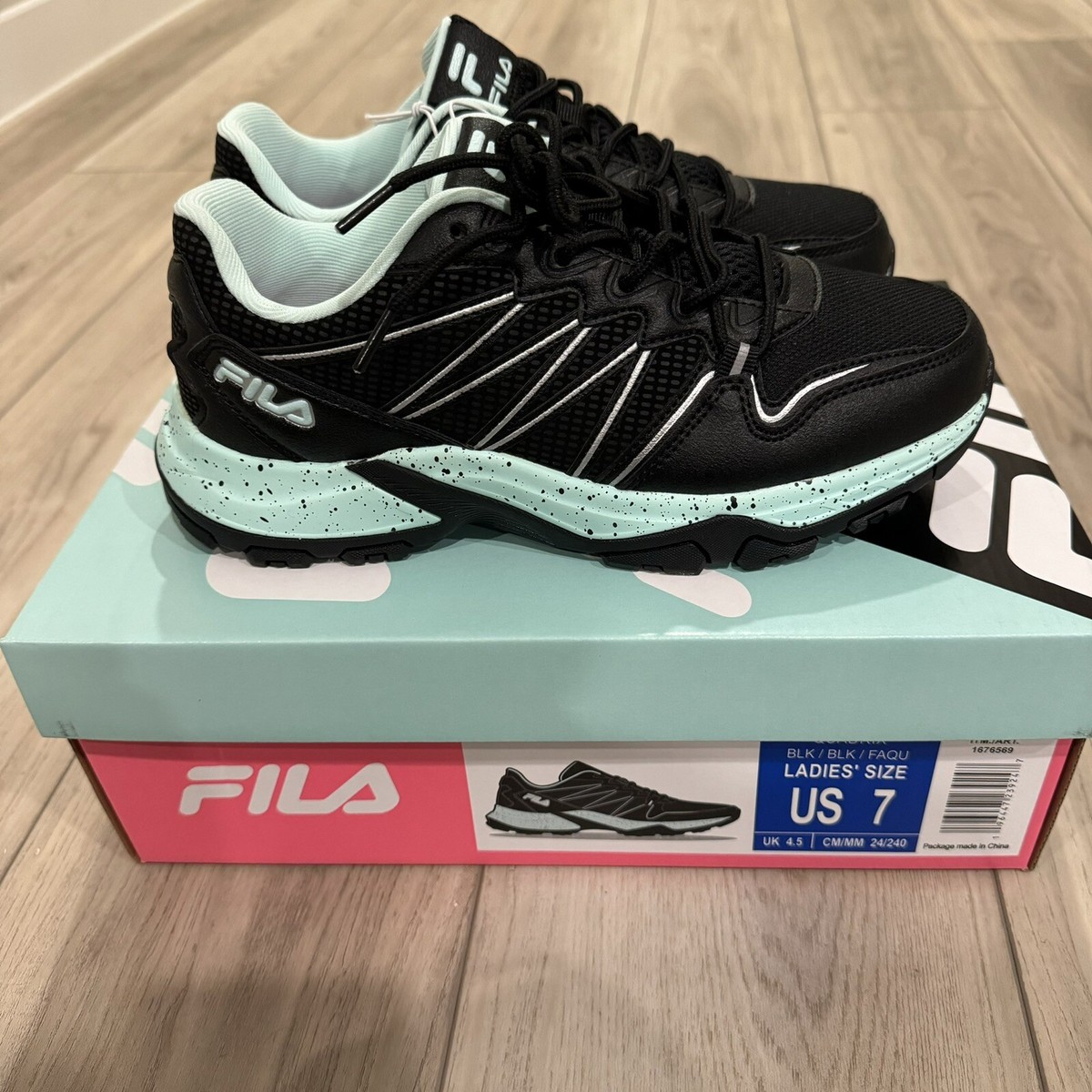 Fila Quadrix Women's Trail Running Hiking Shoes Size 7 Black | eBay