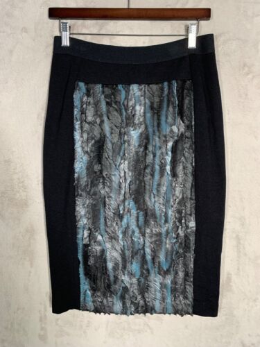 BCBGMAXAZRIA   Pencil Skirt Womens Small Ines Coated Faux Fur NEW - Picture 1 of 6