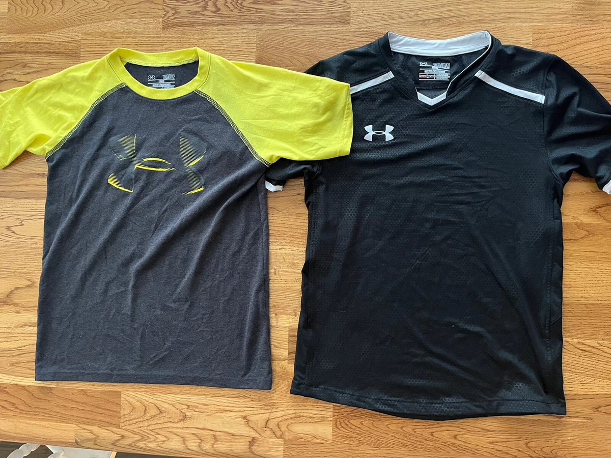 UNDER ARMOUR Loose Fit Heat Gear Long Sleeve Polyester Shirt M Lot of 2
