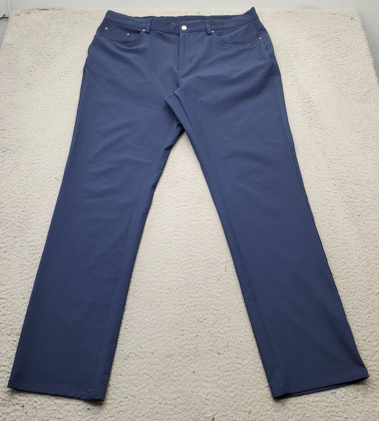 JORDAN Pantaloni da golf Greg Norman donna taglia 36X32 blu performance elasticizzati vestibilità dritta
