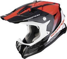 CASCO HELMET MOTO CROSS FIBRA MIPS SCORPION VX 22 AIR ATTIS NERO ROSSO TG S