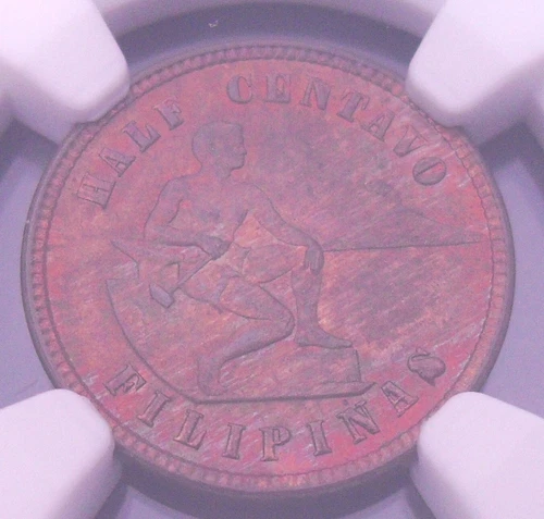 1903 USA - Philippines 1/2 C , NGC MS 64 RB      =1547