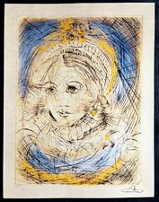 Salvador Dalì "Margherita" Lithograph Original Signed Numbered COA -DALI-