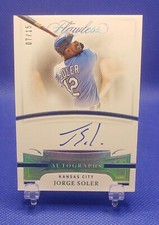 2021 Panini Flawless Autographs JORGE SOLER On Card Auto 07/15 2021 WS MVP