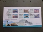 GUERNSEY 2023 VISITING CRUISE SHIPS SET 6 POST n GO STAMPS FDC FIRST DAY COVER