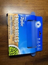 NEW Ziploc Endurables Small Reusable Silicone Food Storage Pouch, 8 FL oz Blue