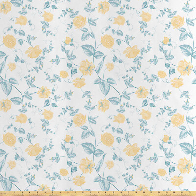 Frühling Satin Stoff als Meterware Romantische Rose Bloom