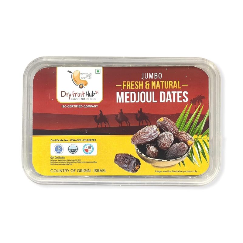 Organic & Natural Medjool Khajoor Dates Dry Fruits Choice For Snacks 250 Gram