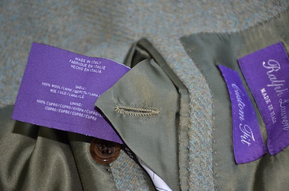 Jaqueta blazer Ralph Lauren roxa etiqueta lã tweed Drake slim casaco esportivo US$ 3.495 - Imagem 4 de 4