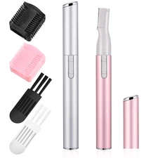 Chumia 2 Pcs Electric Eyebrow Trimmer Women Precision Face Razors Mini Shaver wi