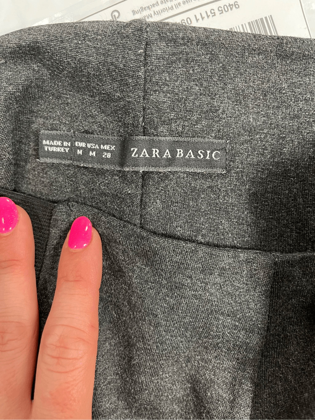 Zara Basic gray leggings with elastic waistband s… - image 9