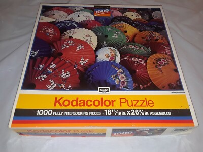 1000 Piece Kodacolor Jigsaw Puzzle Pretty Parasols Umbrella Puzzle 