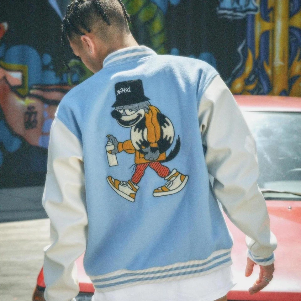 Chaqueta Universitaria Gato Retro 26 Roja Talla L. ¡Agotada! Foto 4 de 4