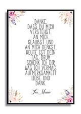 Leinwand Keilrahmen Liebe Mama Ohne Dich Gedicht Muttertag Geschenk Spruch Ebay