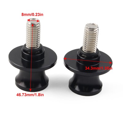 Motorcycle CNC Swingarm Spools Slider Stand Screws 8MM Fit
