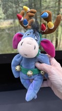 Vintage Disney Store Winnie the Pooh Collection Reindeer Eeyore Plush Toy