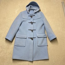 Montgomery Original Duffle Coat Women's UK 8 EU 36 Blue Trench Long Made in UK