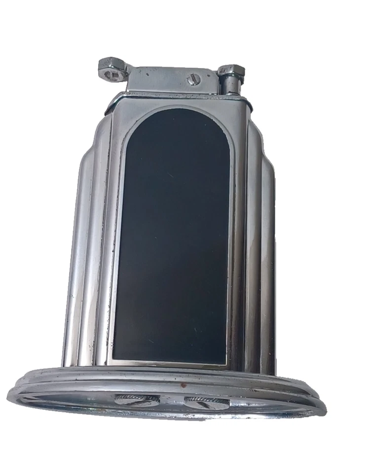 Encendedor de mesa esmaltado negro con motivo rascacielos decorativo Elgin Otis de 1930 JGBx26 Foto 2 de 4