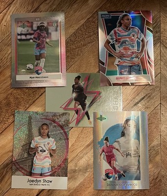 San Diego Wave NWSL 5 Card Lot Jaedyn Shaw Nya Harrison /100 Cascarino Colaprico