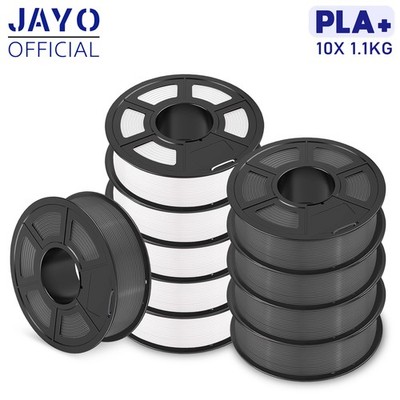 JAYO 11KG PLA+ White+Gray 1.75mm 3D Printer Filament PLA Plus Low Shrinkage