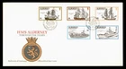 DR WHO 1990 ALDERNEY GUERNSEY FDC NAVY SHIP COMBO w29640
