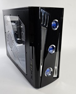 Apevia X-Cruiser2 2nd Gen ATX Case Retro Gaming w/ VU Temp Gauges & Firewire