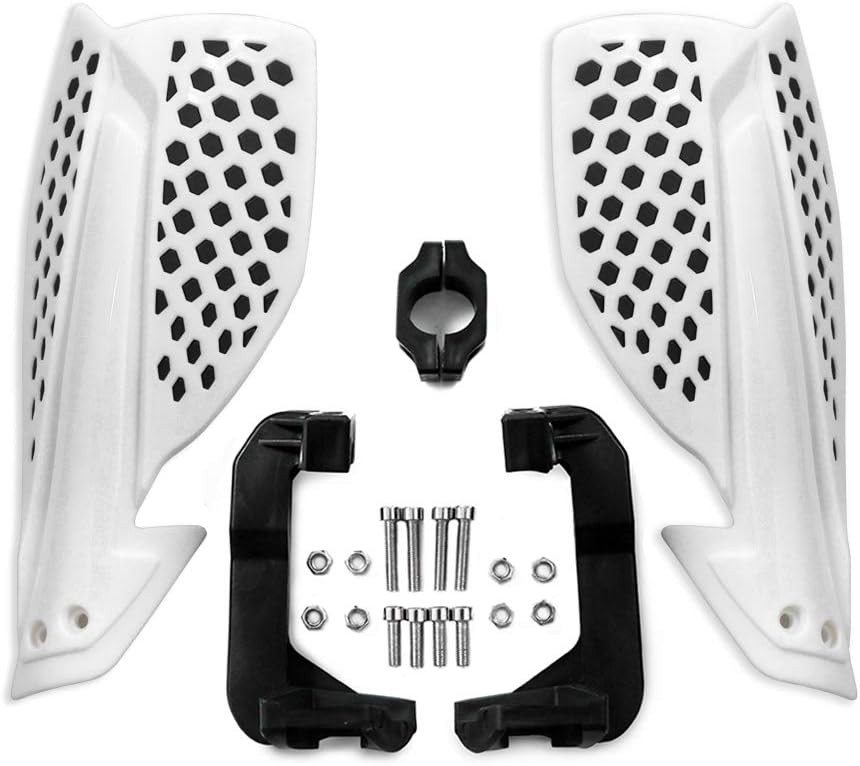 7/8" 22mm Motorcycle Hand Guards Handguards Brush Bar Universal white+black
