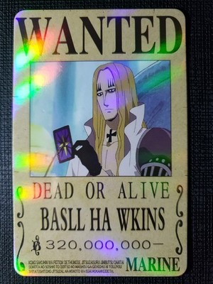 One Piece Basil Hawkins Goddess Masters Anime Holo Foil Photo Card